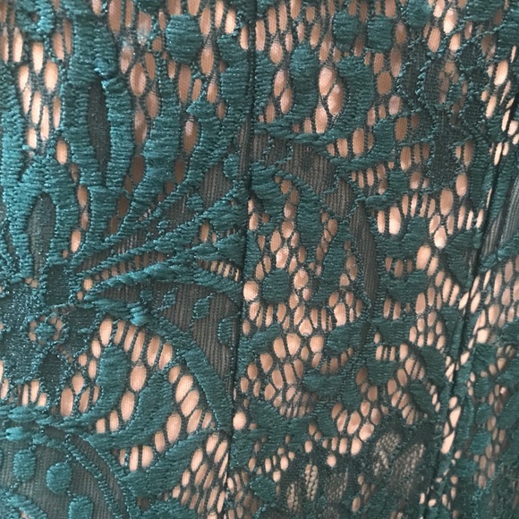 Green Lace Fishtail Dress - Picture 3 of 5